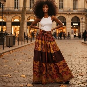 Multicolor African Women's Skirt